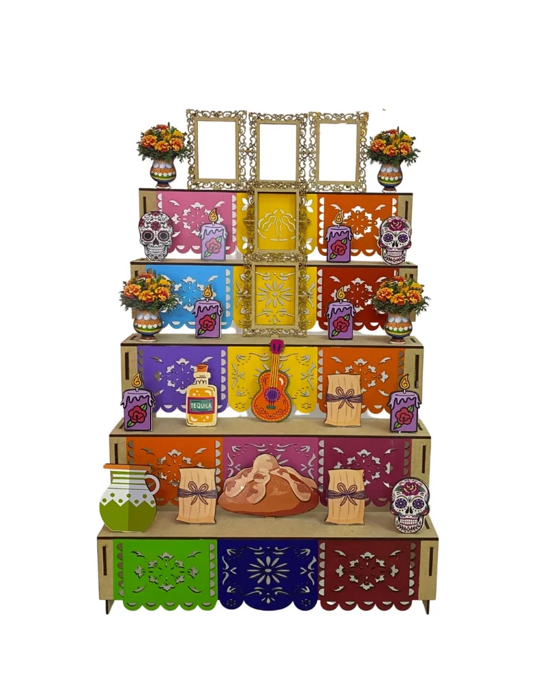 Altar mediano, acabado pintado, vista frontal