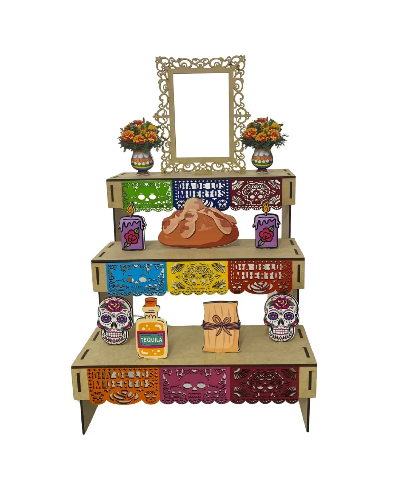 Altar chico, acabado pintado, vista lateral